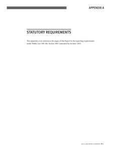 StAtutory requirementS Appendix A