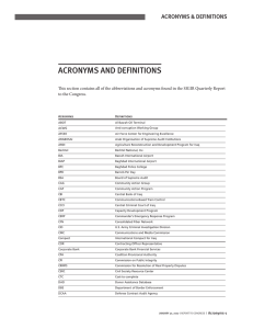 acronYMs and definitions acronYMs &amp; definitions