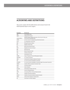 acronyMs and defInItIons acronyMs &amp; defInItIons