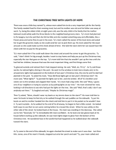 THE CHRISTMAS TREE WITH LIGHTS OF HOPE