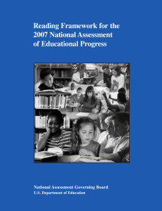 Reading Framework for the 2007 National Assessment of Educational Progress
