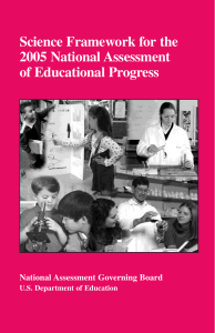 Science Framework for the 2005 National Assessment of Educational Progress