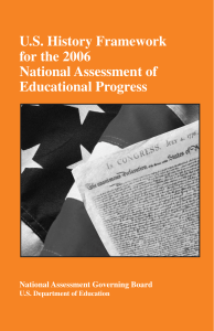 U.S. History Framework for the 2006 National Assessment of Educational Progress