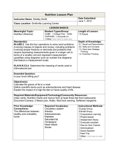 Nutrition Lesson Plan