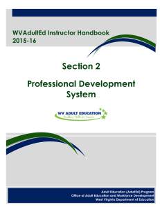 Section 2 Professional Development System