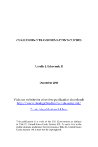 Visit our website for other free publication downloads  CHALLENGING TRANSFORMATION’S CLICHÉS