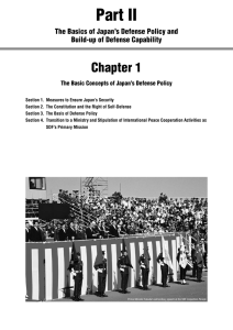 Part II Chapter 1 The Basics of Japan’s Defense Policy and
