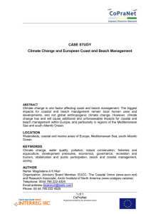 CASE STUDY Climate Change and European Coast and Beach Management