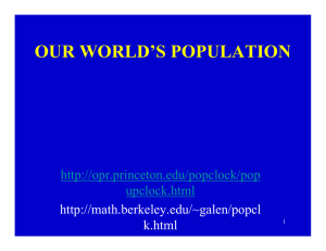 OUR WORLD’S POPULATION  upclock.html
