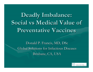 Deadly Imbalance: Social vs Medical Value of