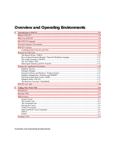 Overview and Operating Environments