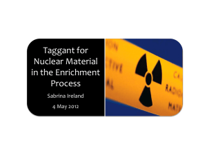 Taggant for Nuclear Material in the Enrichment Process