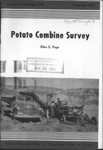 Survey Potato combine 19 195j Glen E. Page
