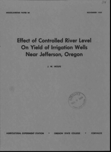 Effect of Controlled River Level On Yield of Irrigation Wells