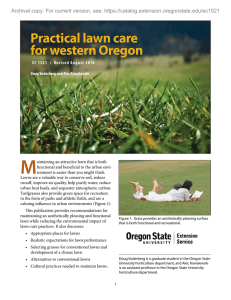 M Practical lawn care for western Oregon Archival copy. For current version, see: