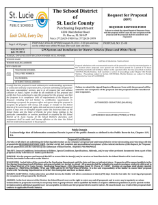 The School District of St. Lucie County Request for Proposal