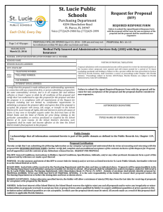 St. Lucie Public Schools Request for Proposal Purchasing Department