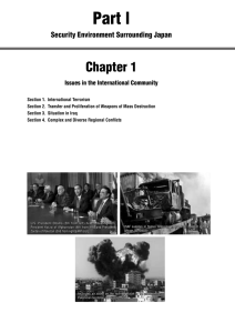 Part l Chapter 1 Security Environment Surrounding Japan Issues in the International Community