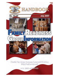HANDBOOK Center for Army Lessons Learned (CALL)  No. 07-30