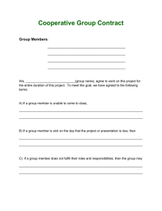 Cooperative Group Contract Group Members