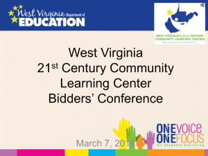 West Virginia 21 Century Community Learning Center