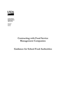 Contracting with Food Service Management Companies: Guidance for School Food Authorities