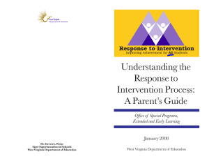 Understanding the Response to Intervention Process: A Parent’s Guide