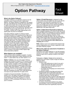 Option Pathway  Fact Sheet