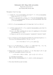 Mathematics 2215: Rings, fields and modules Homework exercise sheet 2