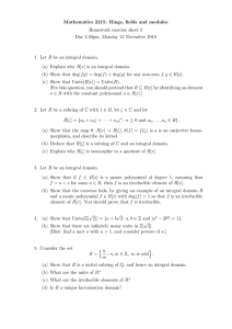 Mathematics 2215: Rings, fields and modules Homework exercise sheet 3