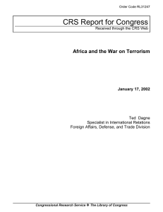 CRS Report for Congress Africa and the War on Terrorism