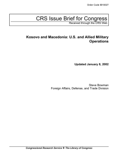 CRS Issue Brief for Congress Operations Updated January 8, 2002