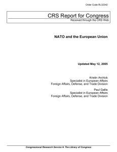 CRS Report for Congress NATO and the European Union