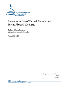 Instances of Use of United States Armed Forces Abroad, 1798-2013