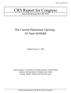 CRS Report for Congress The Current Palestinian Uprising: Al-Aqsa Intifadah