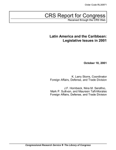 CRS Report for Congress Latin America and the Caribbean:
