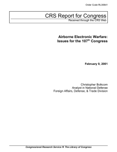 CRS Report for Congress Airborne Electronic Warfare: Issues for the 107 Congress