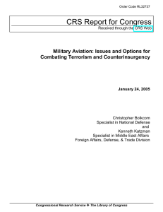 CRS Report for Congress Military Aviation: Issues and Options for