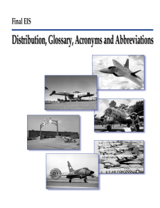 Distribution,Glossary,AcronymsandAbbreviations Final EIS
