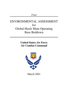 ENVIRONMENTAL ASSESSMENT for Global Hawk Main Operating Base Beddown
