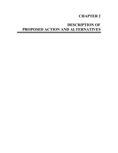 CHAPTER 2 DESCRIPTION OF PROPOSED ACTION AND ALTERNATIVES