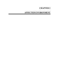 CHAPTER 3 AFFECTED ENVIRONMENT