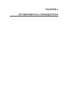 CHAPTER 4 ENVIRONMENTAL CONSEQUENCES