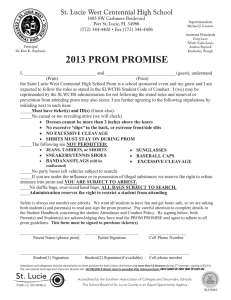 2013 PROM PROMISE St. Lucie West Centennial High School