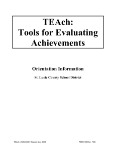 TEAch: Tools for Evaluating Achievements