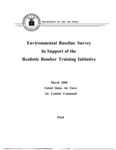 Environmental Baseline Survey In Support of the Realistic Bomber Training Initiative March 2000