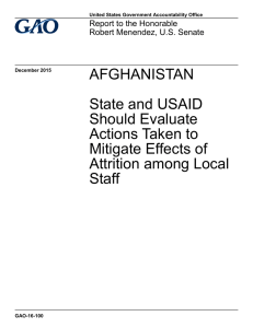 AFGHANISTAN State and USAID Should Evaluate Actions Taken to