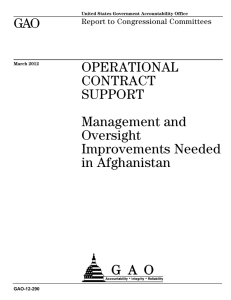 GAO OPERATIONAL CONTRACT SUPPORT