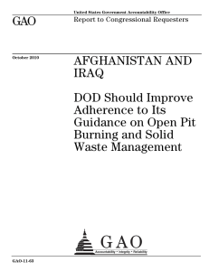 GAO AFGHANISTAN AND IRAQ DOD Should Improve