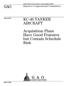 GAO KC-46 TANKER AIRCRAFT Acquisition Plans